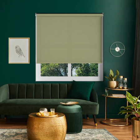 Luxe Green Electric Roller Blinds