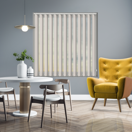 Luxe Pearl Vertical Blinds Open