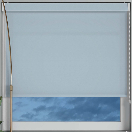 Luxe Smokey Blue Electric No Drill Roller Blinds Frame