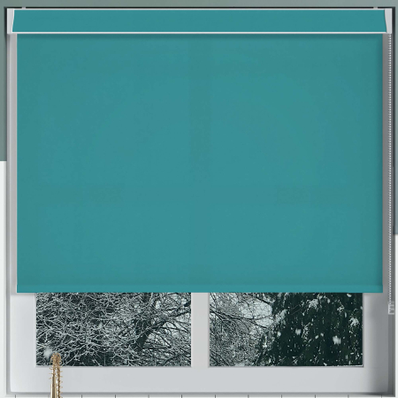 Luxe Teal Electric No Drill Roller Blinds Frame