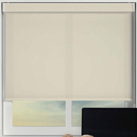 Luxe Vanilla Electric No Drill Roller Blinds Frame