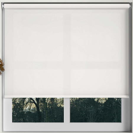 Luxe White Electric Roller Blinds Frame