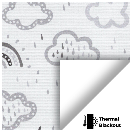 Magical Skies Grey Cordless Roller Blinds Scan