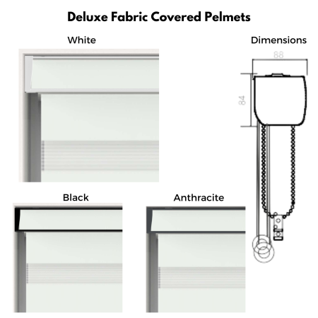 Mason Silver Grey Day and Night Blind Deluxe Pelmet