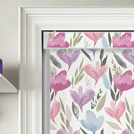 Melia Blush Electric No Drill Roller Blinds Product Detail