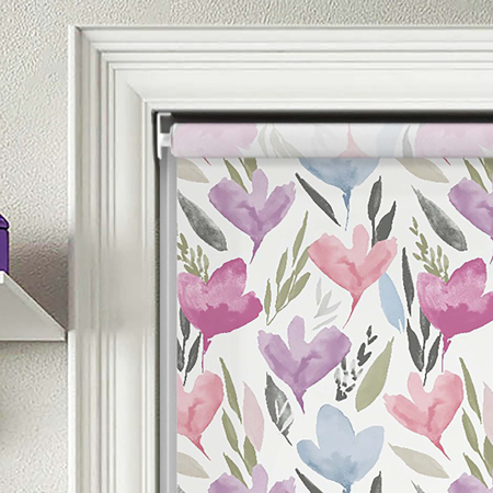 Melia Blush Electric Roller Blinds Product Detail