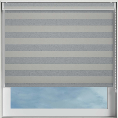 Metallic Stripe Shadow Electric No Drill Roller Blinds Frame