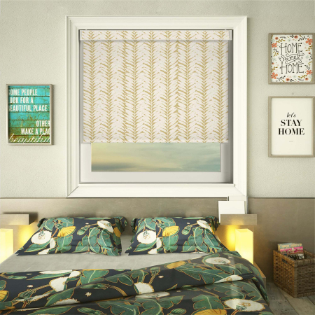 Mimosa Lemon Electric No Drill Roller Blinds