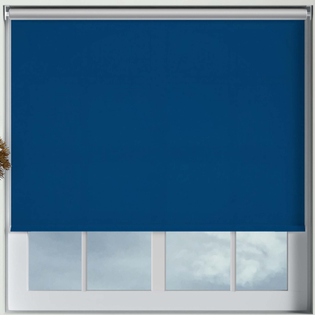 Mirage Solar Dark Blue Cordless Roller Blinds Frame