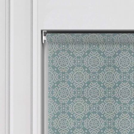 Morocco Smokey Blue Electric Roller Blinds Product Detail