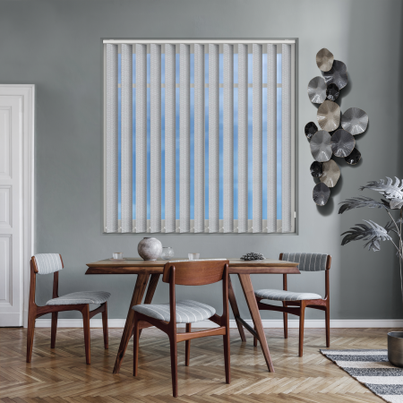 Munro Dove Vertical Blinds Open