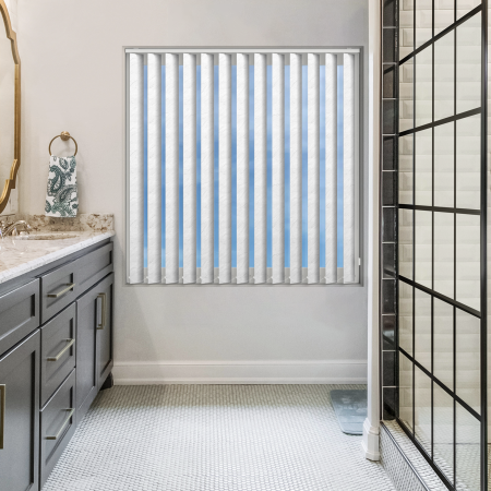 Negev White Replacement Vertical Blind Slats Open