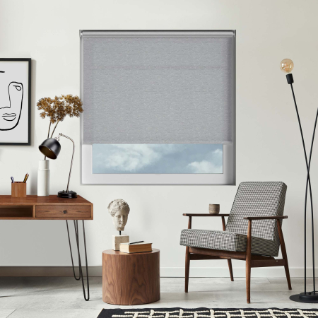 Nordic Solar Silver Cordless Roller Blinds