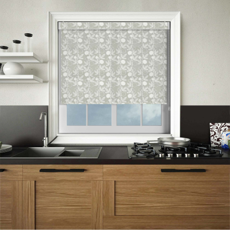 Orchard Taupe Pelmet Roller Blinds