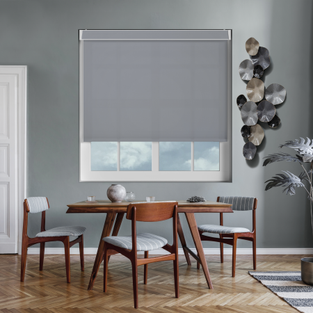 Origin Cathedral Grey Electric No Drill Roller Blinds