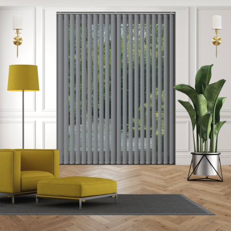 Origin Cathedral Grey Replacement Vertical Blind Slats Open