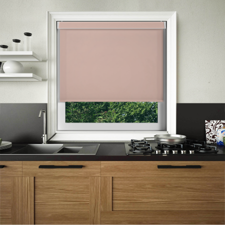 Origin Hint of Pink Electric No Drill Roller Blinds