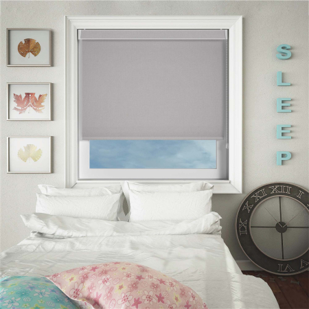 Otto Soft Grey Electric No Drill Roller Blinds