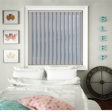 Otto Soft Grey Replacement Vertical Blind Slats Open