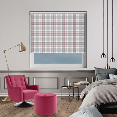 Patchwork Mulberry Cordless Roller Blinds