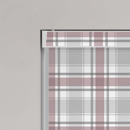 Patchwork Mulberry Electric No Drill Roller Blinds Product Detail
