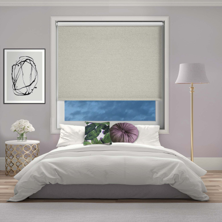 Pearl Silver Cordless Roller Blinds