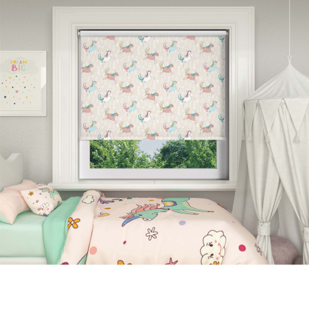 Playful Unicorn Electric Roller Blinds