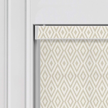Rhomboid Beige Electric No Drill Roller Blinds Product Detail