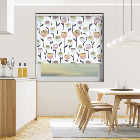 Seed Pod White Electric Roller Blinds