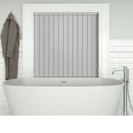 Shower Safe Light Grey Replacement Vertical Blind Slats