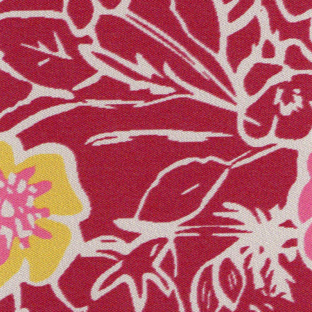 Sketch Floral Raspberry Electric Roller Blinds Scan