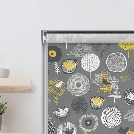 Songbird Mustard Electric Roller Blinds Product Detail