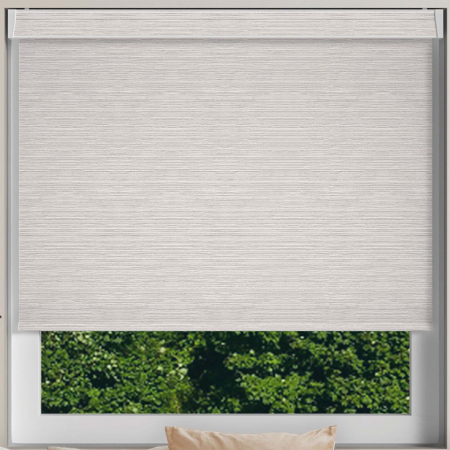 Stria Buff Grey Electric No Drill Roller Blinds Frame