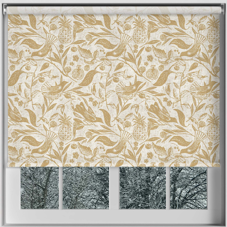 Tapestry Avian Gold Electric Roller Blinds Frame