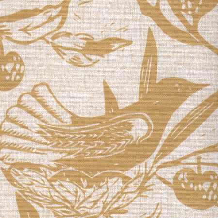 Tapestry Avian Gold Pelmet Roller Blinds Scan