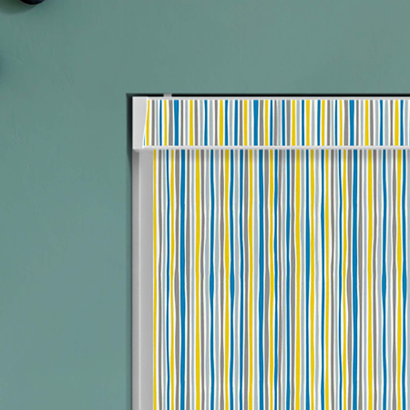 Tilde Stripe Lemon Electric No Drill Roller Blinds Product Detail