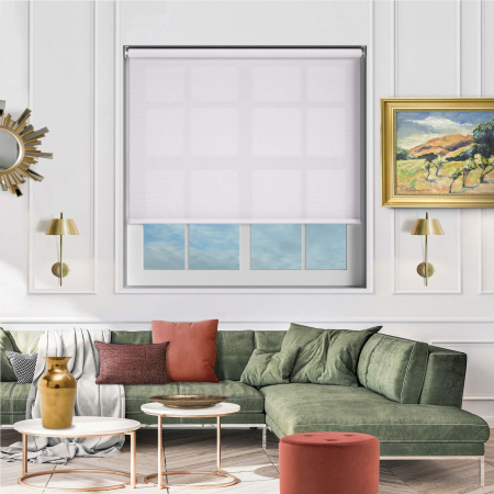 Twill Snowdrop Electric Roller Blinds