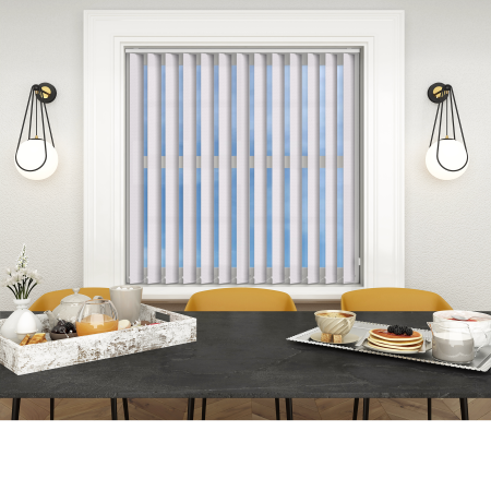 Twill Snowdrop Replacement Vertical Blind Slats Open