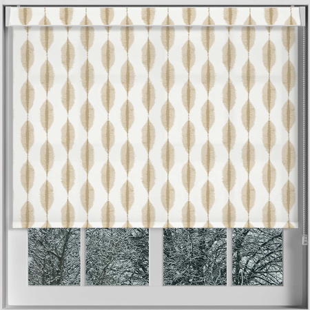 Ulun Beige Electric No Drill Roller Blinds Frame