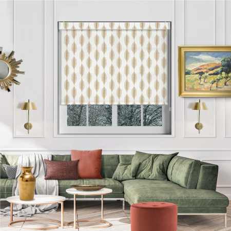 Ulun Beige Electric No Drill Roller Blinds
