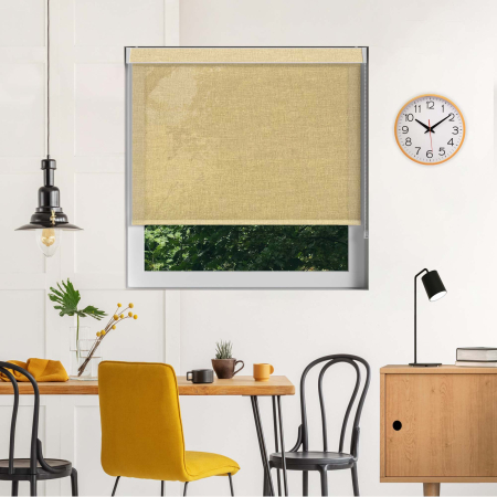 Voile Cream Electric No Drill Roller Blinds
