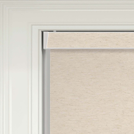 Weave Blackout Cream Electric No Drill Roller Blinds Product Detail
