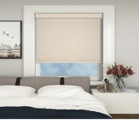 Weave Blackout Cream Electric No Drill Roller Blinds