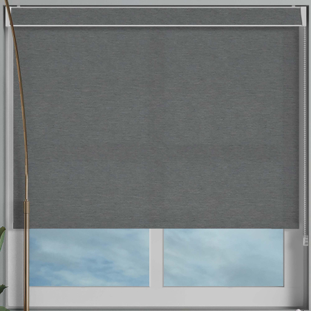 Weave Charcoal Electric No Drill Roller Blinds Frame