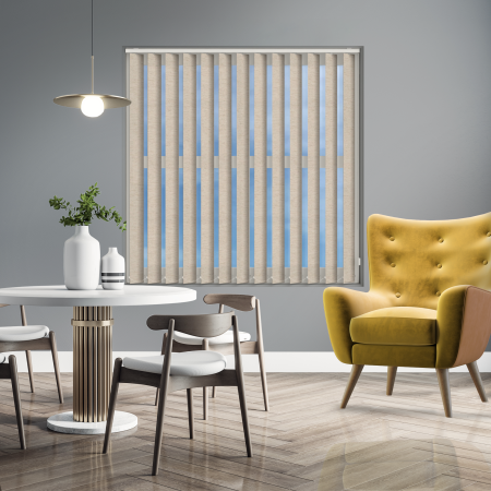 Weave Flax Replacement Vertical Blind Slats Open