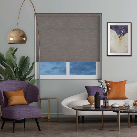 Weave Graphite Electric Roller Blinds