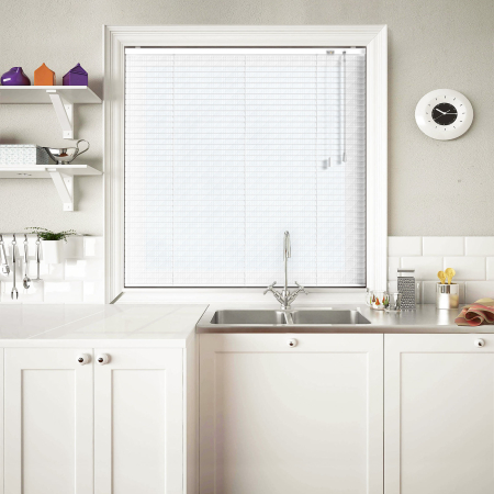 White Perforated Venetian Blinds