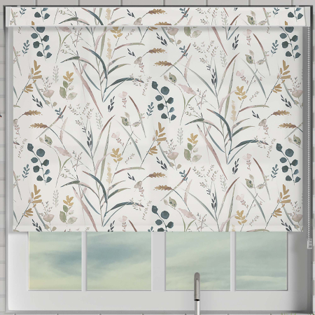 Wildflower Autumn Electric No Drill Roller Blinds Frame