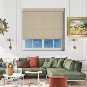 Alia Beige Electric No Drill Roller Blinds