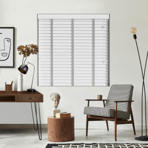 Alina Faux Wood with Lunar Tape Wood Venetian Blinds